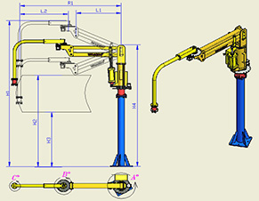 地面立柱固定式 助力机械手（单气缸立式）